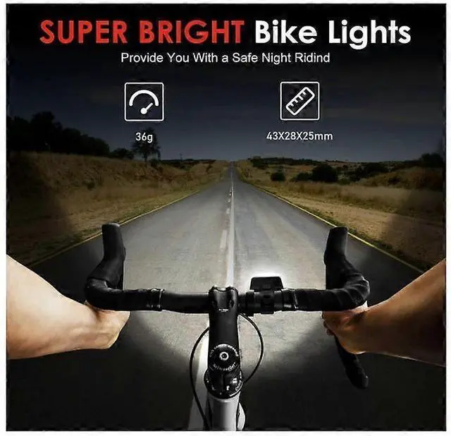 Alt view image 2 of 5 - EcocleanpathSuper Bright USB Rechargeable Bike Light Set, 800 Lumens, 5+6 Modes, IPX6 Waterproof for Night Cycling Safety