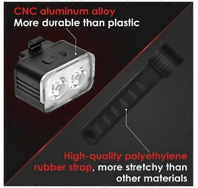 Alt view image 5 of 5 - EcocleanpathSuper Bright USB Rechargeable Bike Light Set, 800 Lumens, 5+6 Modes, IPX6 Waterproof for Night Cycling Safety