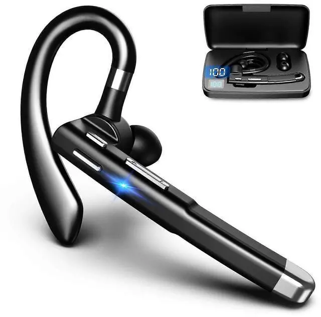 Main image of Bluetooth 5.3 Earphones for Truck Drivers, 80H Playtime, USB-C Fast Charge, IPX5 Waterproof, Black