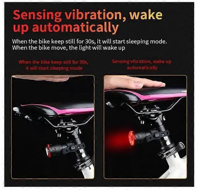 Alt view image 5 of 5 - EcocleanpathUSB Rechargeable Bike Tail Light with Smart Brake Sensor, IPX5 Waterproof, Ultra Bright LED for Night Cycling Safety (Black)