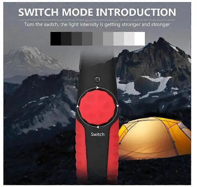 Alt view image 2 of 5 - Ecocleanpath LED Rechargeable Work Light with Magnet, 360° Rotating Cordless Mechanic Lamp (Red)