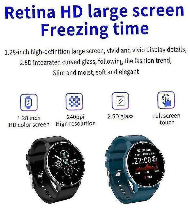 Alt view image 4 of 5 - Ecocleanpath ZL021228 Waterproof Smartwatch with Blood Pressure Monitor, Ultra-Thin Design & Custom Dials