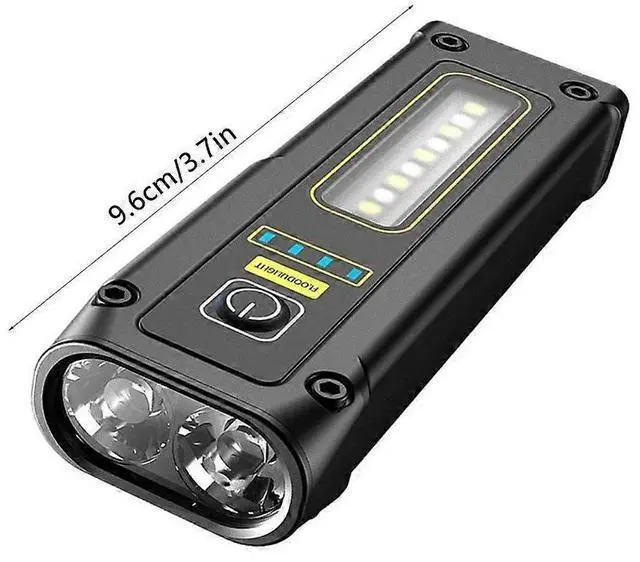 Alt view image 4 of 5 - Ecocleanpath USB Rechargeable Small Flashlight with SOS & Alarm - Water Resistant Mini Flash Light for Hiking Camping (Black)
