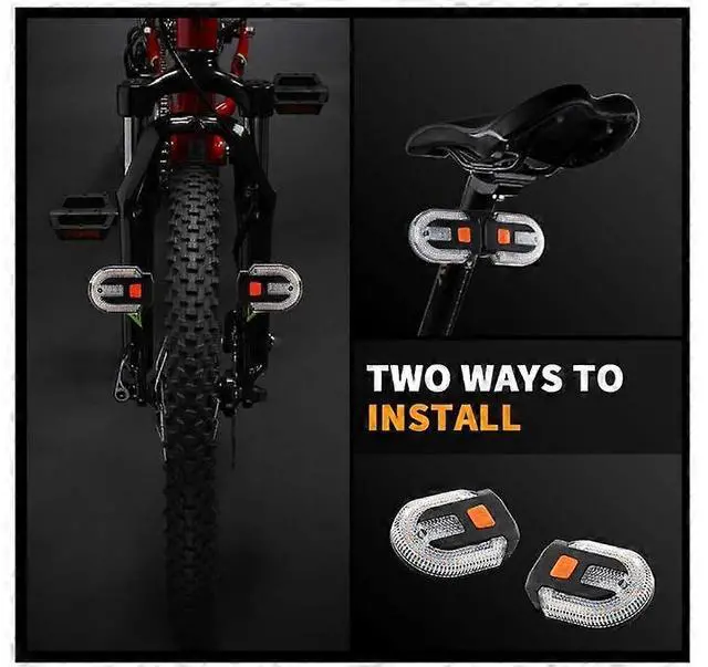 Alt view image 3 of 5 - EcocleanpathUSB Rechargeable Bike Tail Light with Turn Signal, 5 Modes & 120 Lumens for Night Cycling Safety (Black)