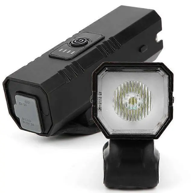 Alt view image 2 of 5 - EcocleanpathUSB Rechargeable LED Bike Headlight - 23H Runtime, Aluminum Alloy, Black | Mountain & Road Bicycle Light