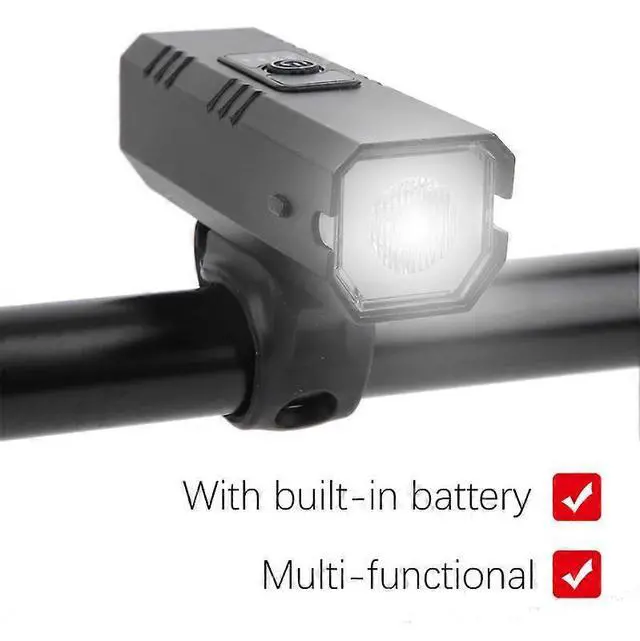 Alt view image 3 of 5 - EcocleanpathUSB Rechargeable LED Bike Headlight - 23H Runtime, Aluminum Alloy, Black | Mountain & Road Bicycle Light