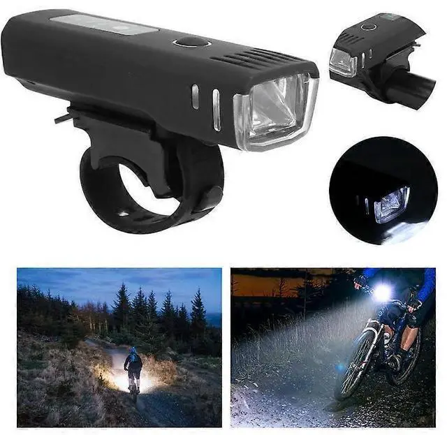 Alt view image 4 of 5 - EcocleanpathUSB Rechargeable Bicycle Headlight - 18650 LED Waterproof Bike Front Lamp, Black