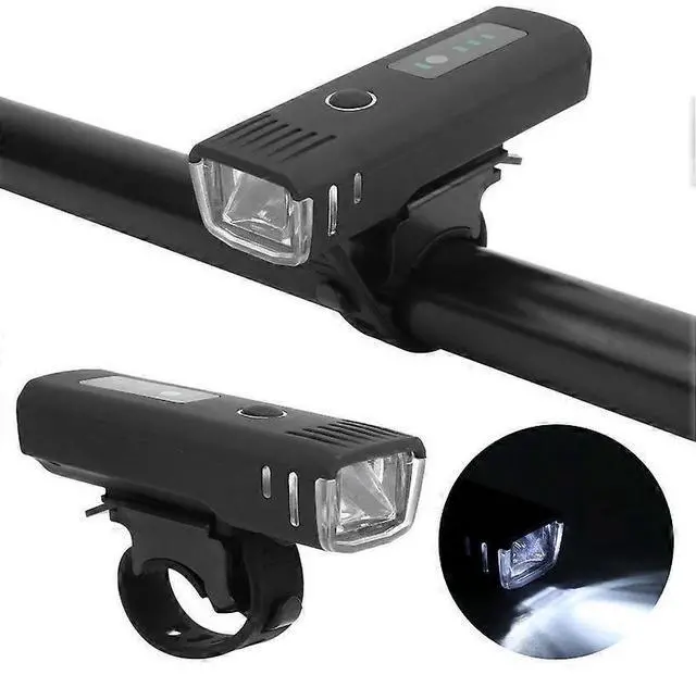 Alt view image 3 of 5 - EcocleanpathUSB Rechargeable Bicycle Headlight - 18650 LED Waterproof Bike Front Lamp, Black