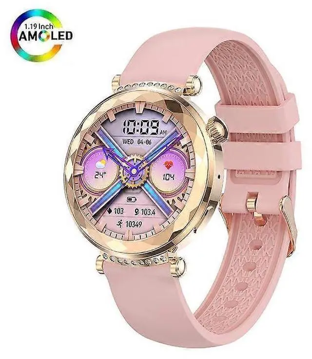 Main image of Ecocleanpath HK88 AMOLED Smartwatch with Bluetooth Calling & Female Health Tracking, Pink