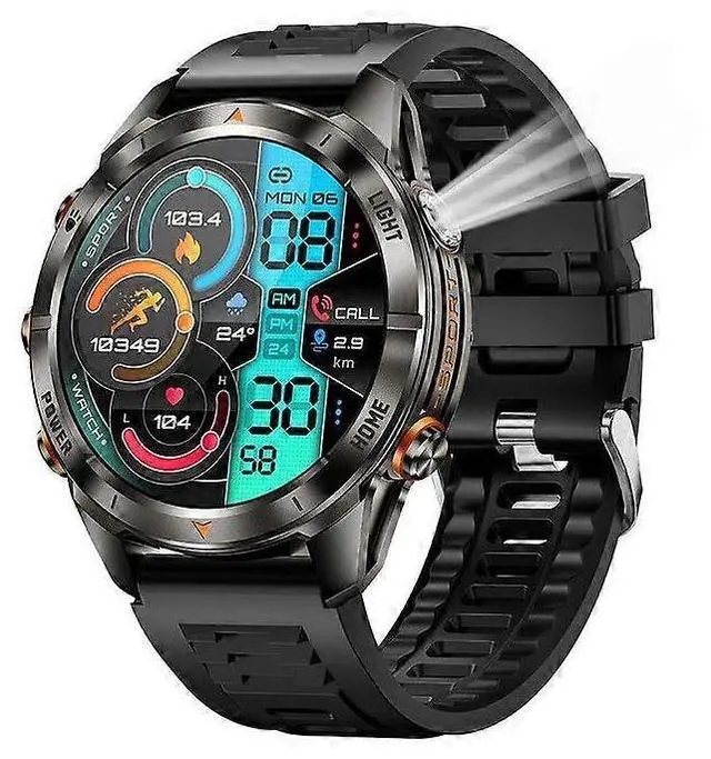 Main image of Ecocleanpath 1.46" HD Smart Watch with Blood Pressure & Heart Rate Monitor, 100+ Sports Modes, Bluetooth Calls - Black