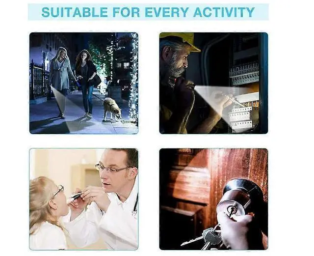 Alt view image 3 of 5 - Ecocleanpath Black XPE LED Pen Flashlight - IP67 Waterproof, Portable Light for Emergency & Outdoor