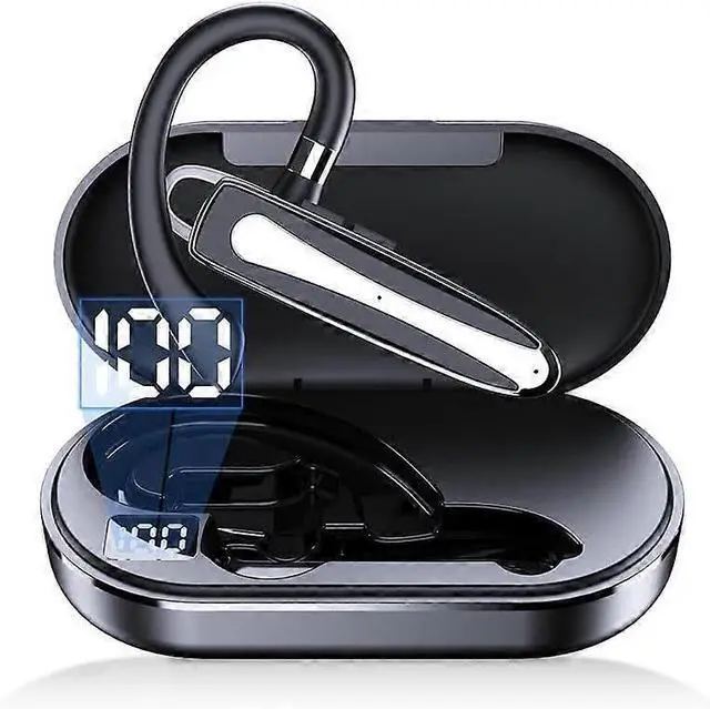 Main image of Bluetooth 5.3 Earphones with Mic, 80H Playtime, USB-C Charging, Waterproof, Ideal for Truck Drivers, Black