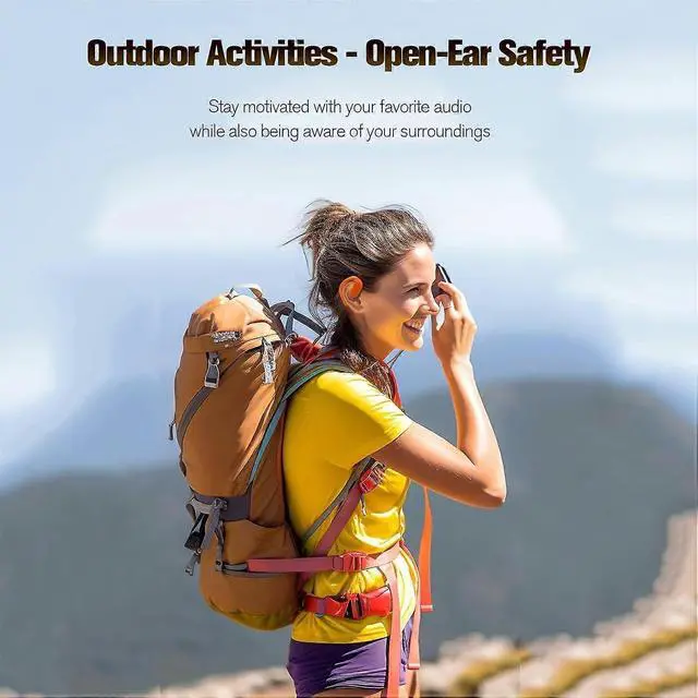 Alt view image 2 of 5 - Open Ear Owl Clip Bluetooth 5.4 Bone Conduction Earbuds - Waterproof, 30H Playback, Secure Fit for Sports (Purple)