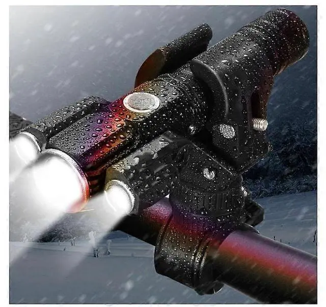 Alt view image 2 of 5 - Ecocleanpath9500 Lumen Rechargeable Bike Light, IPX6 Waterproof Mountain Bicycle Front Light, 18H Runtime (Black)