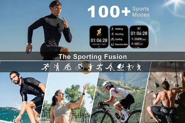 Alt view image 5 of 5 - Ecocleanpath I82 Smart Watch Pink, 1.83" Display, Call Function, 7-Day Battery, IP67 Waterproof