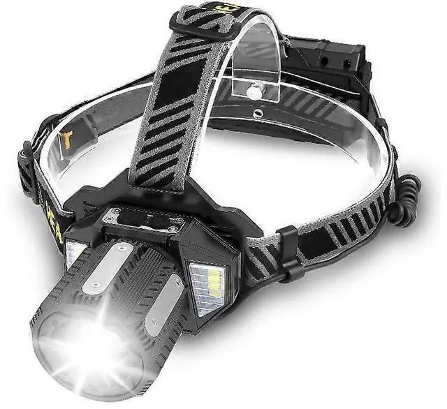 Main image of Ecocleanpath Super Bright 9000 Lumens LED Headlamp, 11 Modes, USB Rechargeable, IPX7 Waterproof, Adjustable Focus (Black)