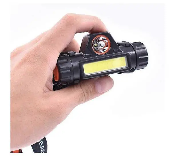 Alt view image 3 of 5 - Ecocleanpath Waterproof LED Headlamp with 3 Modes, Rechargeable Head Torch for Camping & Hunting (Black)