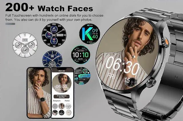 Alt view image 4 of 5 - Ecocleanpath Men's Smart Watch 1.39" Bluetooth Call, 100+ Sport Modes, Fitness Tracker, Black