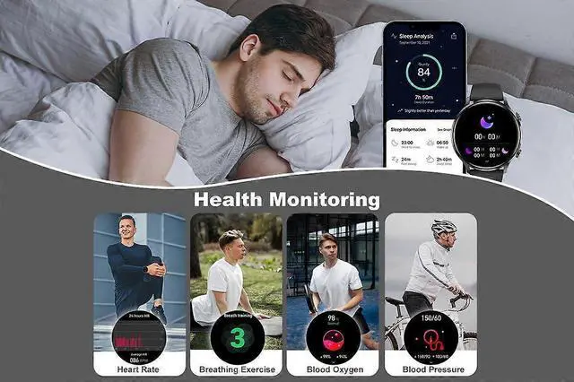 Alt view image 5 of 5 - Ecocleanpath Men's Smart Watch 1.39" Bluetooth Call, 100+ Sport Modes, Fitness Tracker, Black