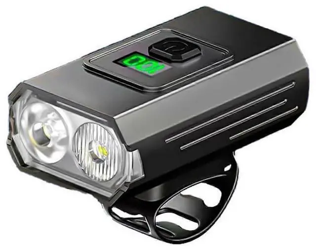 Main image of EcocleanpathUSB Rechargeable Bike Light, High Brightness Aluminum Alloy Front Light with Dual Beads for Mountain Cycling