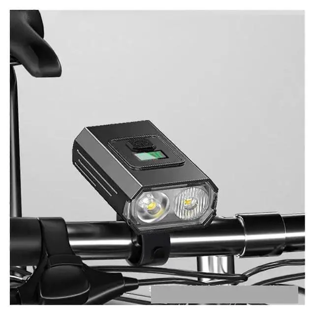 Alt view image 5 of 5 - EcocleanpathUSB Rechargeable Bike Light, High Brightness Aluminum Alloy Front Light with Dual Beads for Mountain Cycling