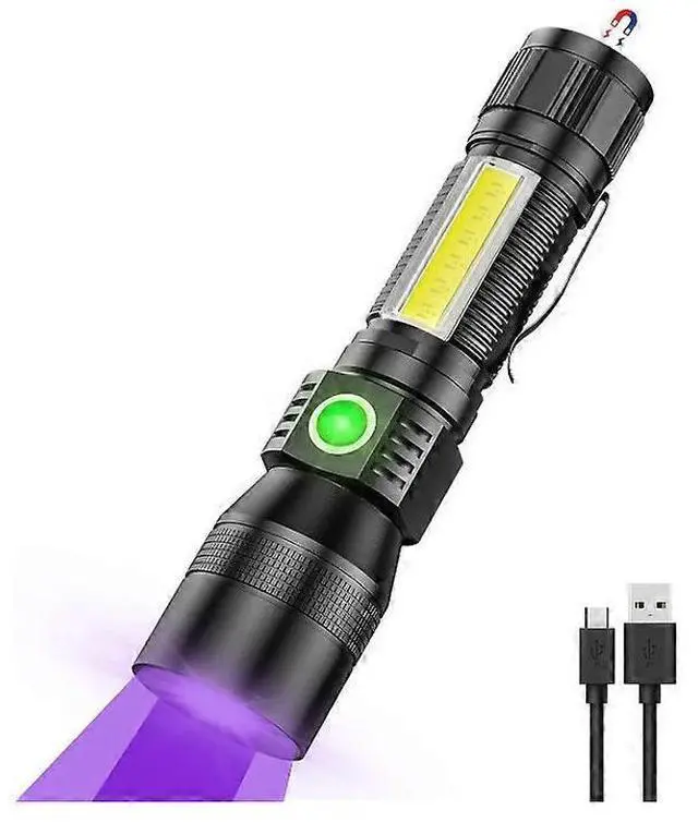 Main image of Ecocleanpath 1200LM Magnetic UV Flashlight, 7 Modes USB Rechargeable Blacklight for Pet Urine & Stains