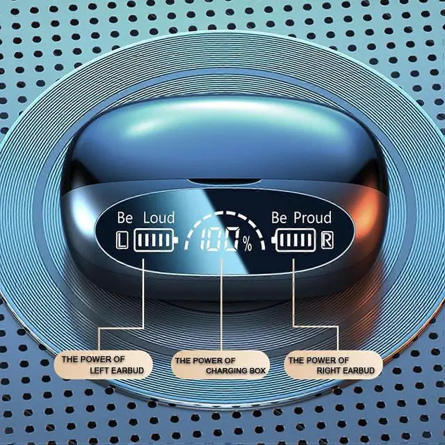 Alt view image 2 of 5 - Bluetooth 5.3 Wireless Earbuds, IPX7 Waterproof, HiFi Bass Sound, CVC8.0 Noise Cancelling, 100H Playback (Black)