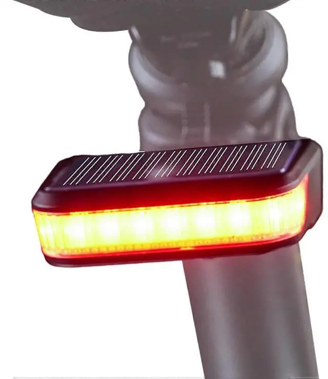Main image of EcocleanpathSolar Bike Rear Light - Waterproof, Auto On/Off, Multi-Mode LED Safety Light for Mountain & Road Bikes