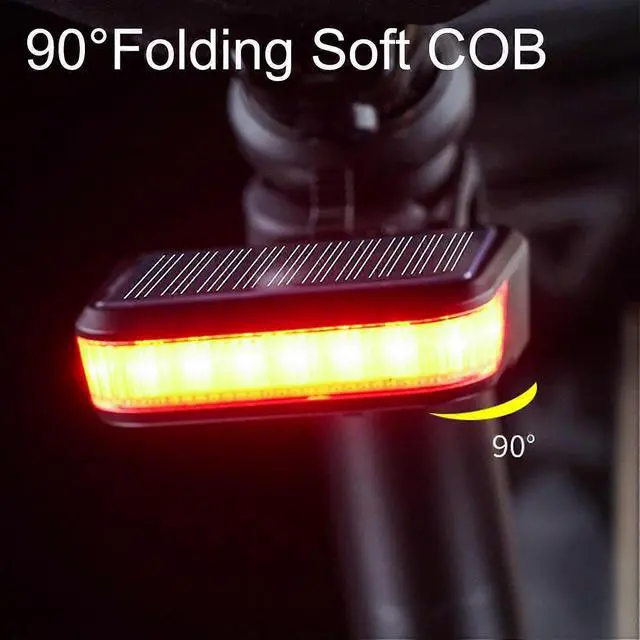 Alt view image 3 of 5 - EcocleanpathSolar Bike Rear Light - Waterproof, Auto On/Off, Multi-Mode LED Safety Light for Mountain & Road Bikes