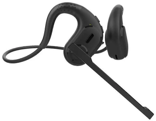 Main image of Open-Ear Bluetooth Headset with DSP Noise Cancelling Mic, 12H Battery, IPX5 Waterproof for Office & Sports (Black)