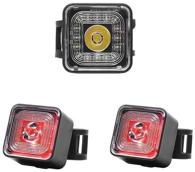 Alt view image 2 of 5 - EcocleanpathUSB Rechargeable Bike Light Set - Front & Rear LED for Night Cycling, Auto Brake Warning, Black