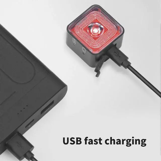 Alt view image 5 of 5 - EcocleanpathUSB Rechargeable Bike Light Set - Front & Rear LED for Night Cycling, Auto Brake Warning, Black