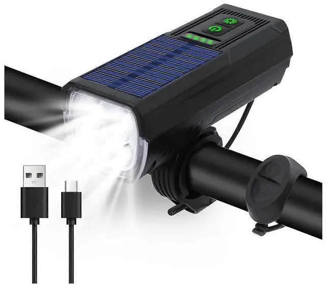 Main image of EcocleanpathSolar/USB-C Rechargeable Bike Light, 1000 Lumen LED Headlight with Power Bank & Anti-Glare, Waterproof for Night Cycling