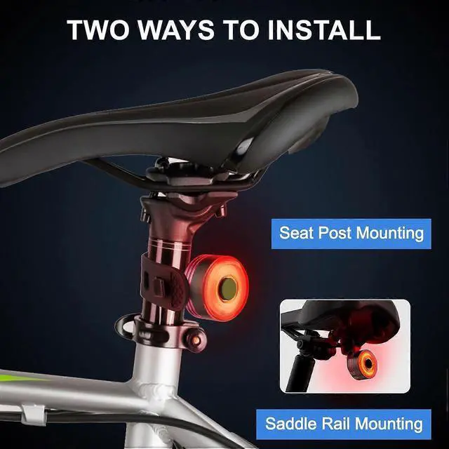 Alt view image 4 of 5 - EcocleanpathSmart Bike Tail Light with Brake Sensor, USB Rechargeable, IPX5 Waterproof, High Lumen LED for Bicycle Safety