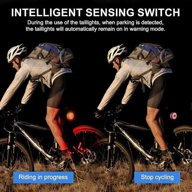 Alt view image 5 of 5 - EcocleanpathSmart Bike Tail Light with Brake Sensor, USB Rechargeable, IPX5 Waterproof, High Lumen LED for Bicycle Safety