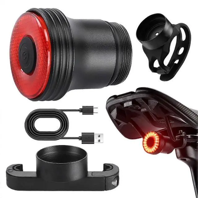 Main image of EcocleanpathSmart Bike Tail Light with Auto On/Off Vibration Sensor, 5 Modes & Brake Sensing for Night Cycling Safety