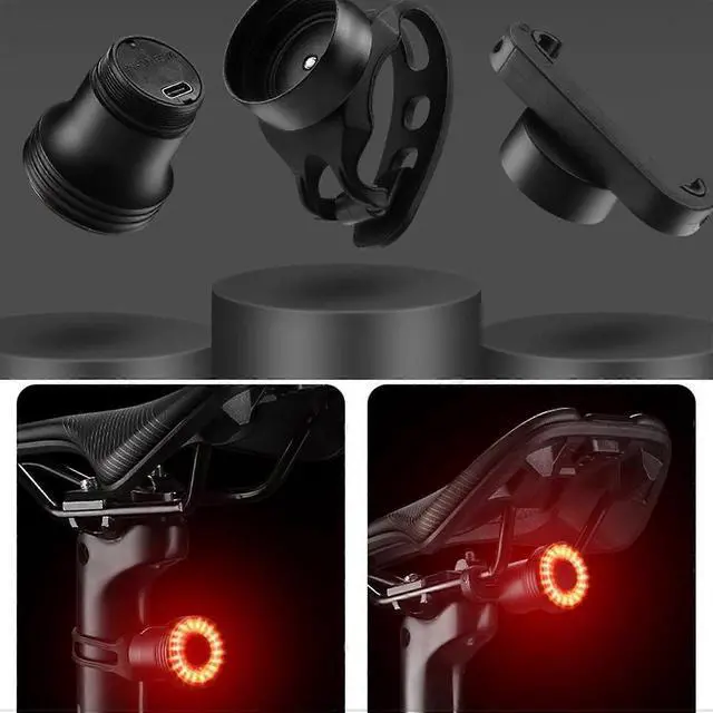Alt view image 3 of 5 - EcocleanpathSmart Bike Tail Light with Auto On/Off Vibration Sensor, 5 Modes & Brake Sensing for Night Cycling Safety