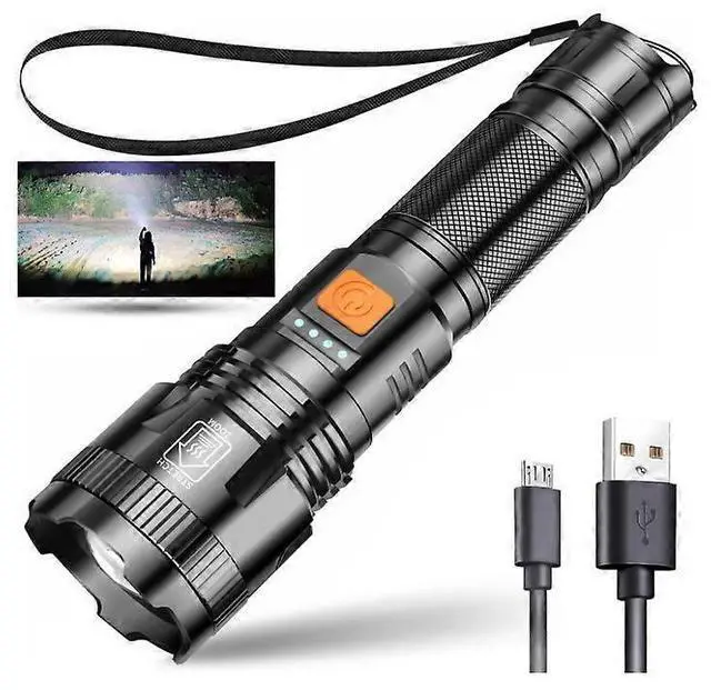 Main image of Ecocleanpath 20000 Lumens XHP90.2 Super Bright LED Flashlight, IPX6 Waterproof Tactical Flashlight, Black