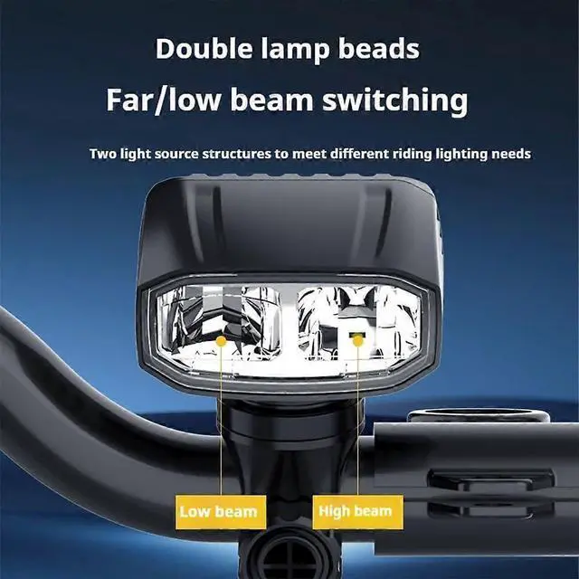 Alt view image 4 of 5 - Ecocleanpath1000LM USB-C Rechargeable Bike Light, IPX44 Waterproof, 5 Modes for Night Cycling