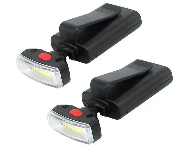 Alt view image 2 of 5 - Ecocleanpath 4-Pack Black LED Cap Clip Light, 90° Adjustable Headlamp for Camping & Night Running
