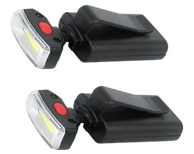 Alt view image 4 of 5 - Ecocleanpath 4-Pack Black LED Cap Clip Light, 90° Adjustable Headlamp for Camping & Night Running