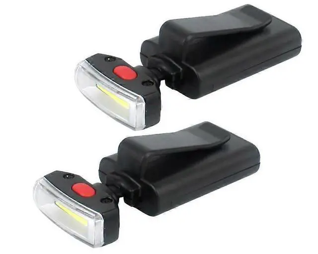 Alt view image 3 of 5 - Ecocleanpath 4-Pack Black LED Cap Clip Light, 90° Adjustable Headlamp for Camping & Night Running