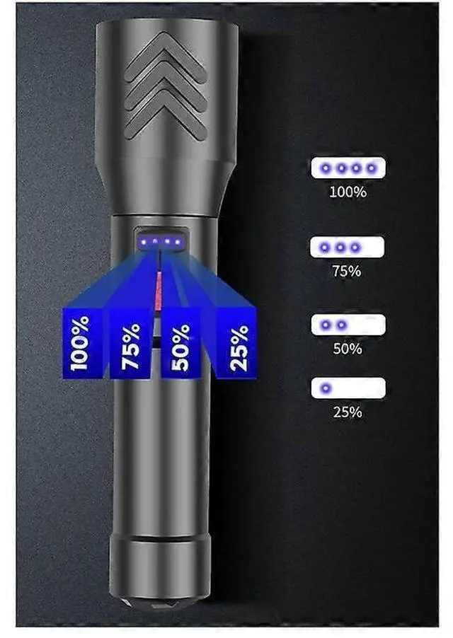 Alt view image 2 of 5 - Ecocleanpath Tactical Flashlight, 5 Modes & Zoomable Focus, High Lumen Waterproof LED Light (Black)