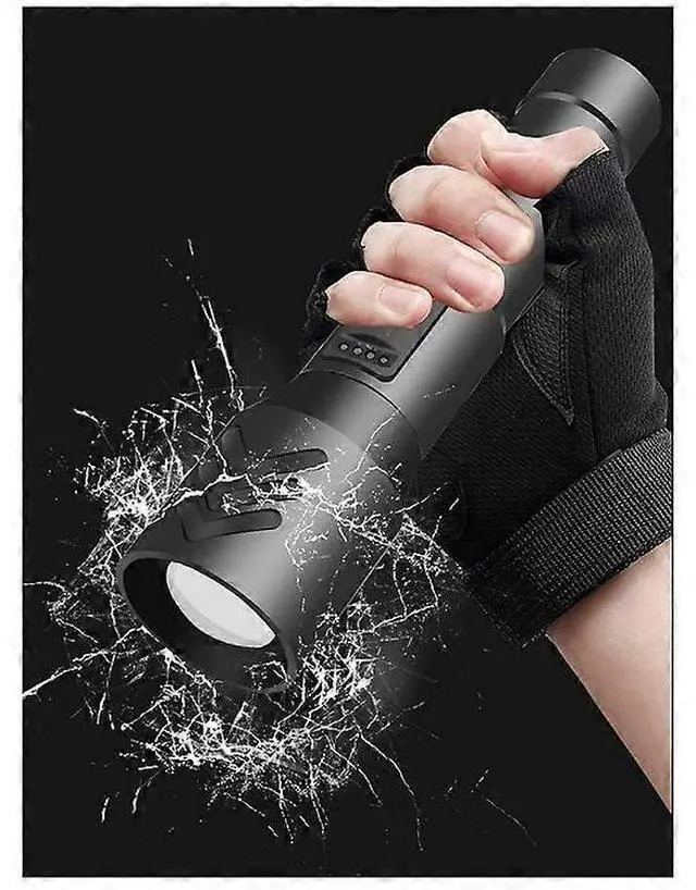 Alt view image 3 of 5 - Ecocleanpath Tactical Flashlight, 5 Modes & Zoomable Focus, High Lumen Waterproof LED Light (Black)