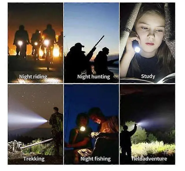 Alt view image 4 of 5 - Ecocleanpath 1000 Lumens Tactical LED Flashlight with Laser, Zoomable & Power Bank, Rechargeable Black Flash Light