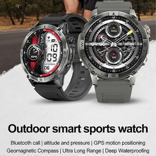Alt view image 4 of 5 - Ecocleanpath 2024 Military Smartwatch: 1.43" AMOLED, GPS, Bluetooth 5.3 Calling, 100+ Sports Modes, 530mAh Battery