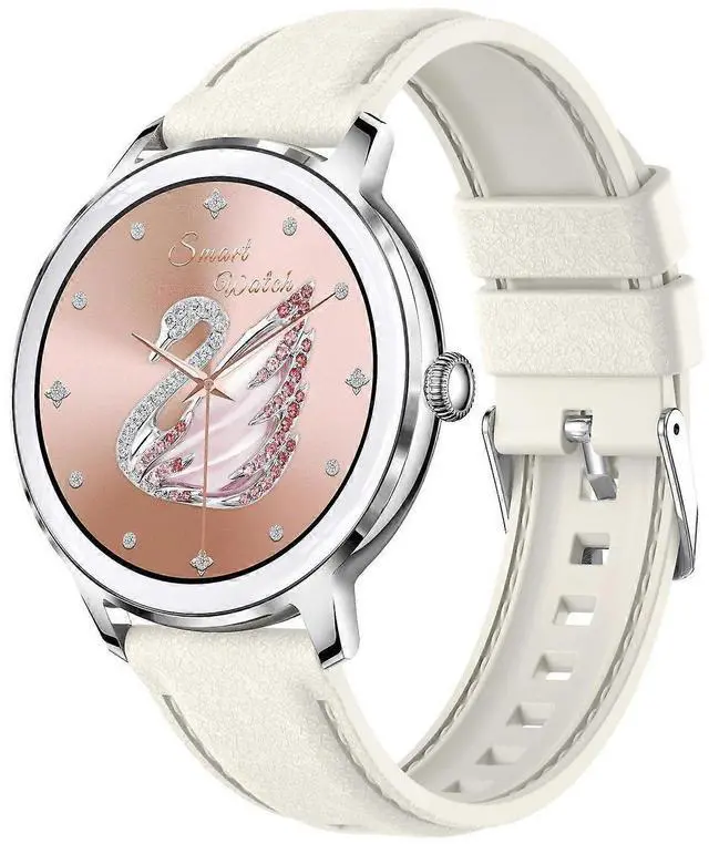 Main image of Ecocleanpath 1.32" AMOLED Smartwatch, IP67 Waterproof, Heart Rate & Sleep Tracker, White