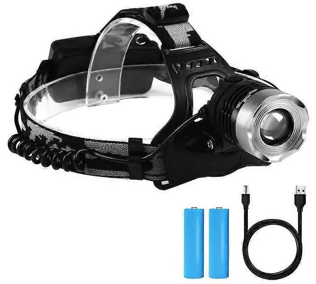 Main image of Ecocleanpath 1800 Lumen Rechargeable LED Headlamp, Super Bright Waterproof Head Torch with 3 Modes & Adjustable Beam (Black)