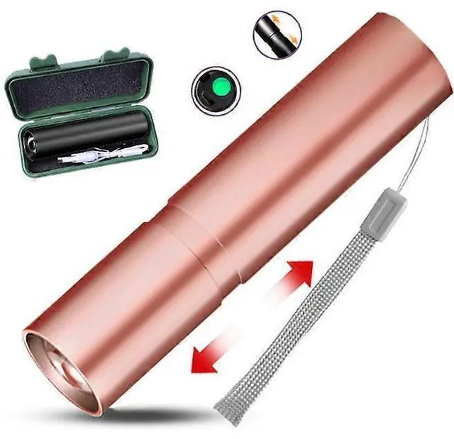 Main image of Ecocleanpath Pink Rechargeable LED Flashlight - Super Bright, Zoomable, 3 Modes for Camping & Outdoors