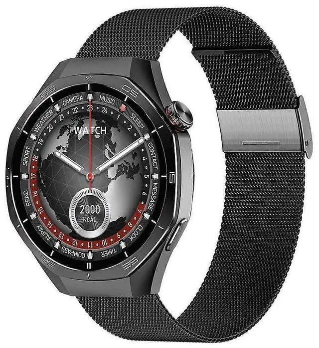 Main image of Ecocleanpath Men's Sports Smart Watch with AMOLED Screen, NFC, Heart Rate & SpO2, 173 Modes, for Android/iOS (Black)